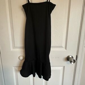Nasty Gal Black Ruffled Dress